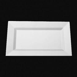 9.5in. White Rectangle Plates (10)