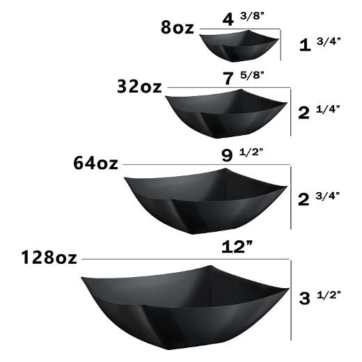 Alternate image of 32oz Convex Bowl - Black