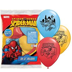 Amazing Spiderman 12in. Latex Balloons (6)