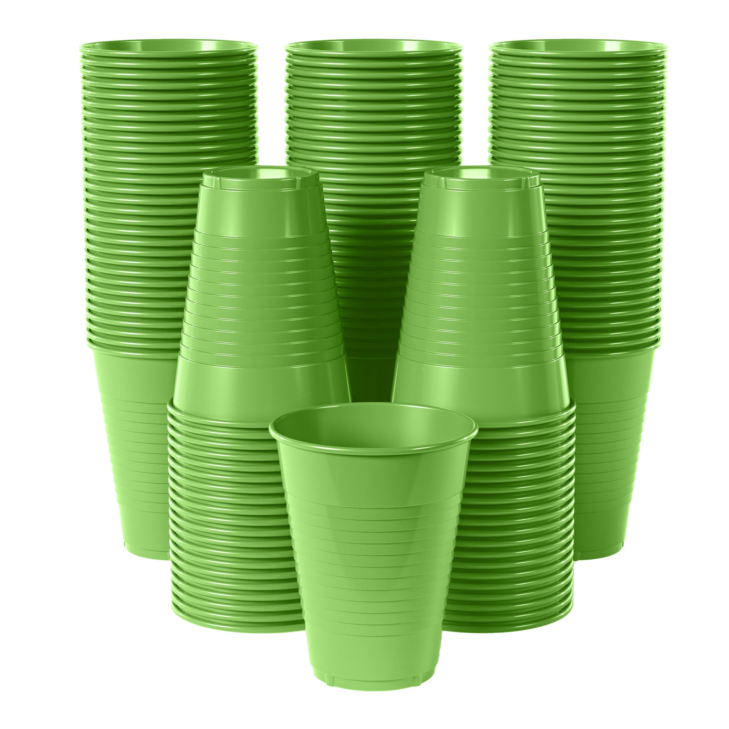 12 Oz. Lime Green Plastic Cups | 50 Count