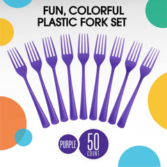 350 Pcs Purple/Yellow/White Disposable Tableware Set