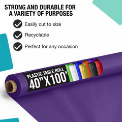 40 In. x 100 Ft. Purple Table Roll | Case of 6