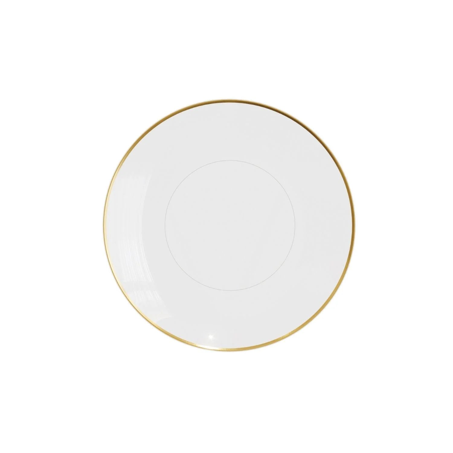 6 Trend Clear Gold Plastic Elegant Plates 10 Ct