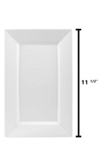 7.5 In. White Rectangular Plates | 10 Count
