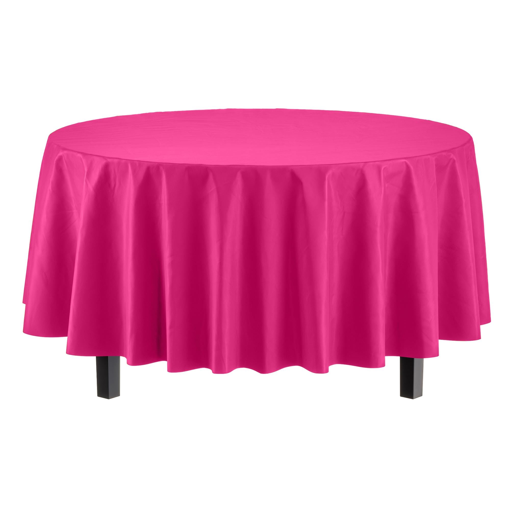 Cerise Round Plastic table cloth