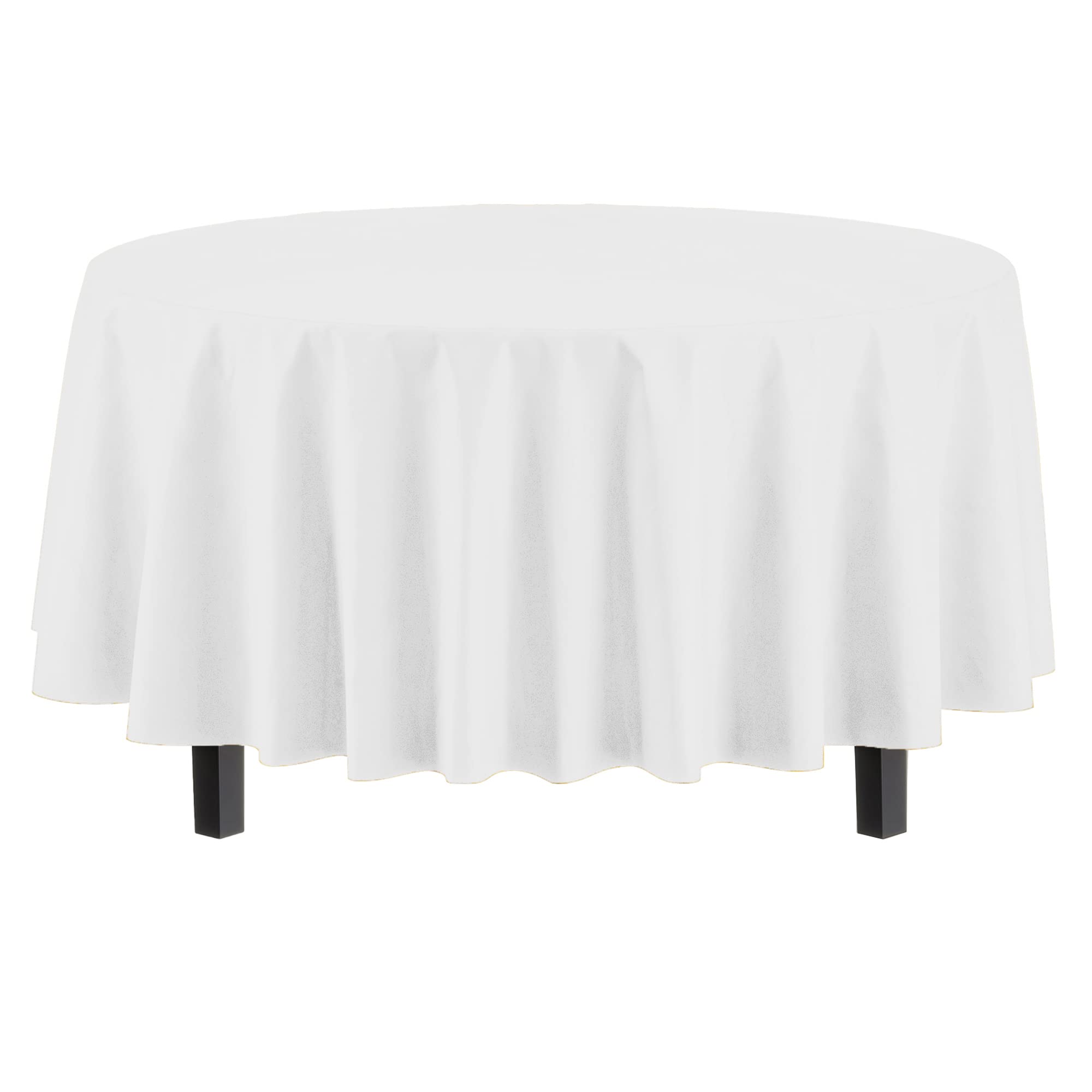 Premium Round White Plastic Table Cover