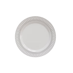 7.5 In. Silver Ovals Design Plates | 10 Count