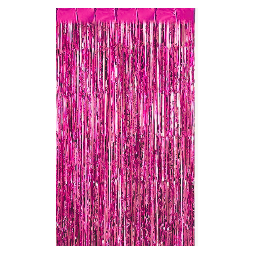 Pink Foil Fringe Curtain 10" x 6" x 0.15" 1 Count