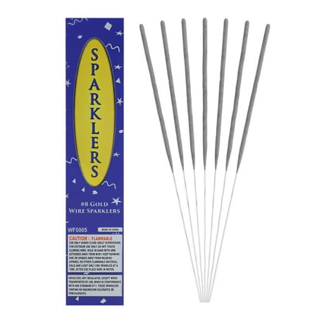 8in. Gold Wire Sparklers (72)