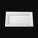7.5in. White Rectangle Plates (10)