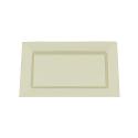 7.5in. Ivory Rectangle Plates (10)