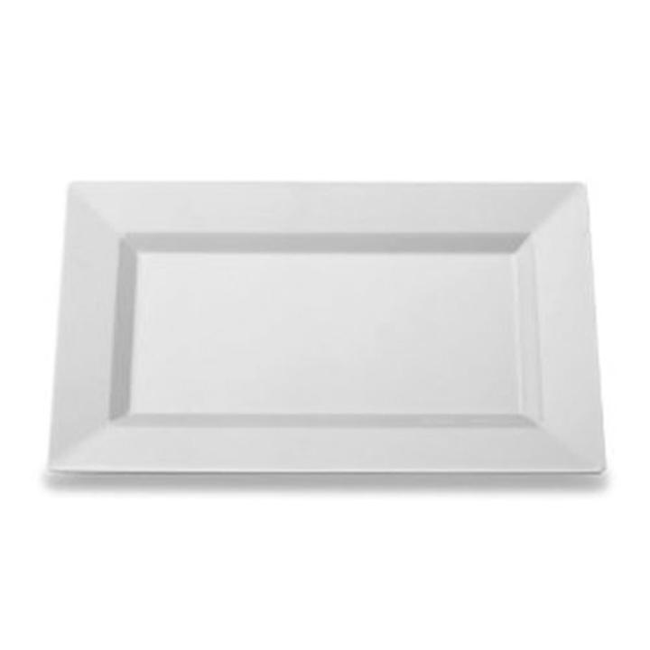 9.5in. Clear Rectangle Plates (10)