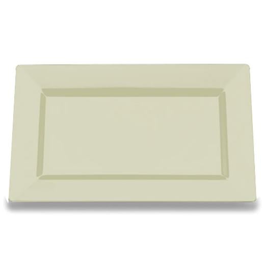 Main image of 12.75in. Ivory Rectangle Plates (10)