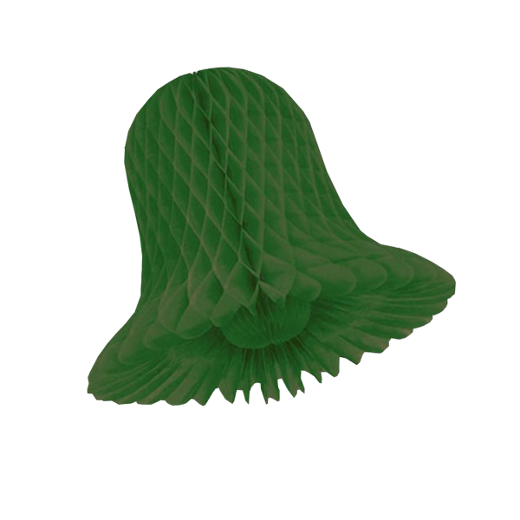 Main image of 5 In. Dark Green Honeycomb Tissue Bells - 4 Ct.