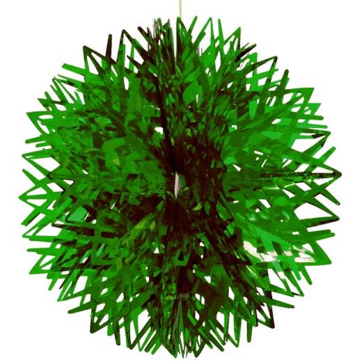 Alternate image of 16in. Green Foil Ball Decoration