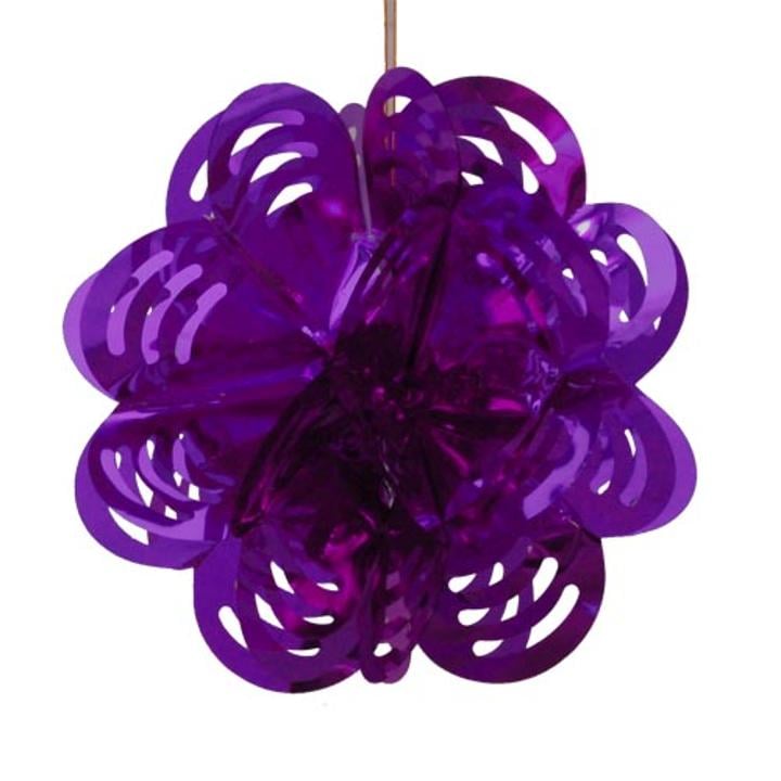 Purple Foil Flower Decorations