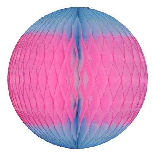 Alternate image of 8in. Pink / Blue Honeycomb Ball