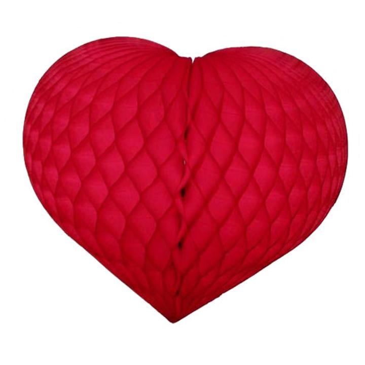 8in. Red Honeycomb Heart
