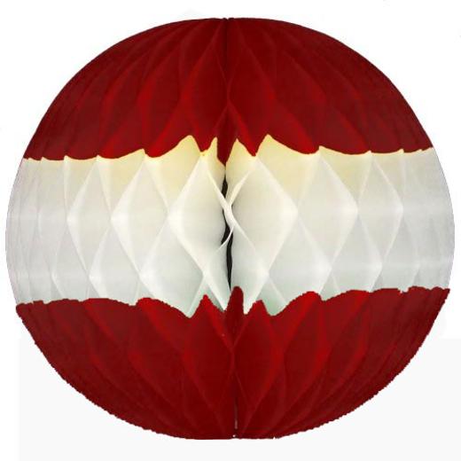 Main image of 8in. Red & White Honeycomb Balls