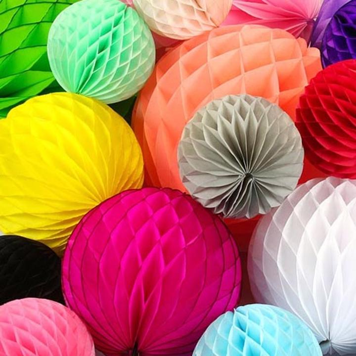 Christmas Honeycomb Color Balls Red/Green/White Paper Lantern Decoration Crafts 
