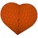 12in. Orange Honeycomb Heart
