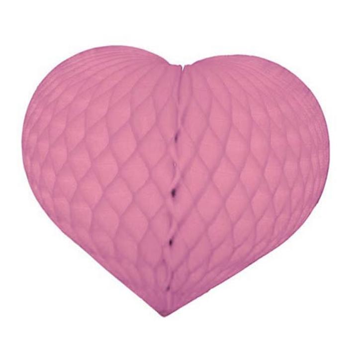 8in. Pink Honeycomb Heart