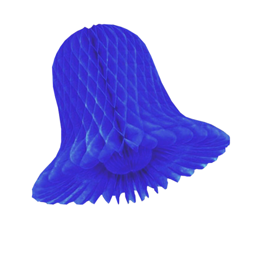 Main image of 9 In. Dark Blue Honeycomb Tissue Bell