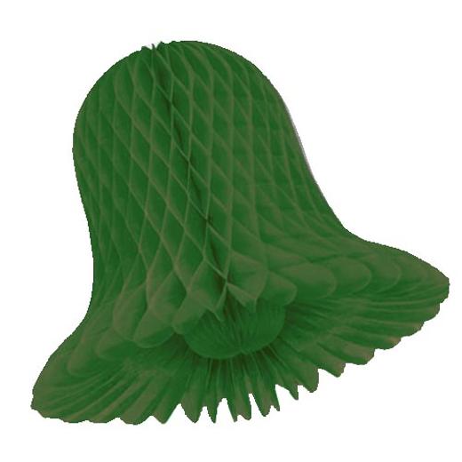 Main image of 9 In. Dark Green Honeycomb Tissue Bell