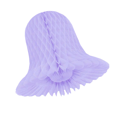 Main image of 9 In. Lavender Honeycomb Tissue Bell