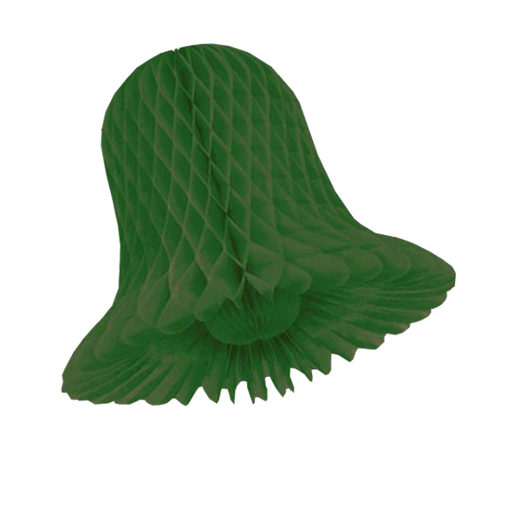 Main image of 11 In. Dark Green Honeycomb Tissue Bell