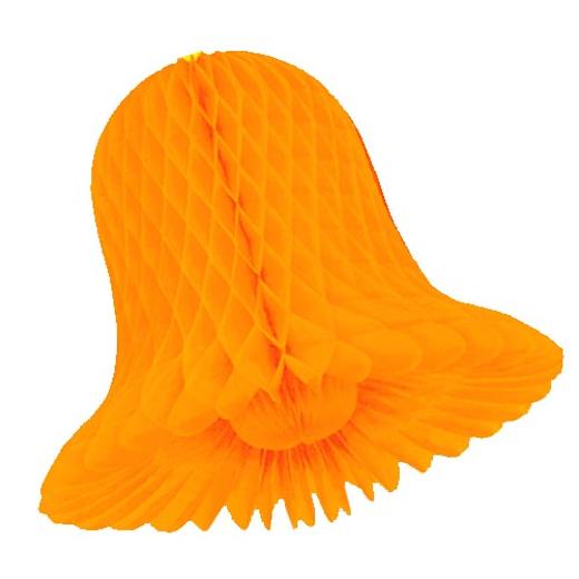 Alternate image of 15 In. Orange Honeycomb Tissue Bell