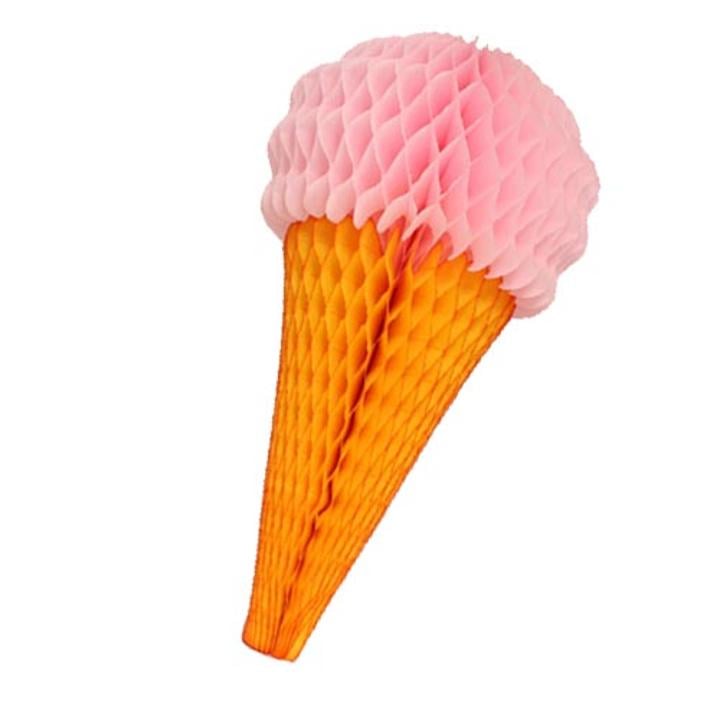 20in. Strawberry Ice Cream Cone Decoration