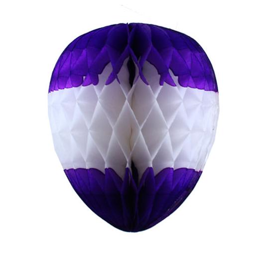 Alternate image of 12in. Purple & White Easter Egg Decoration