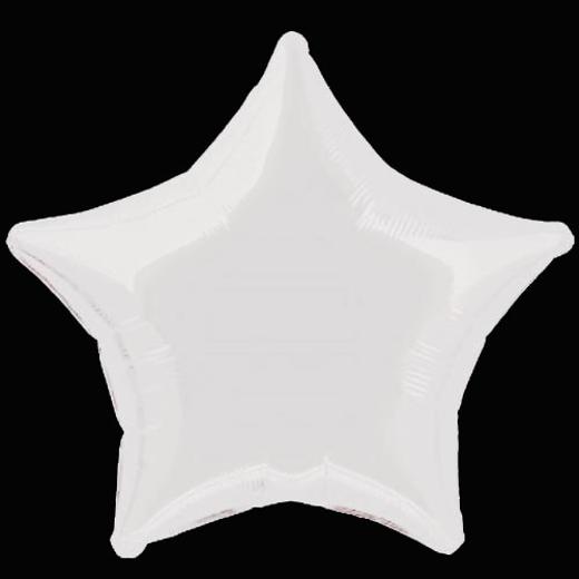 Main image of 18 In. White Star Mylar Balloon