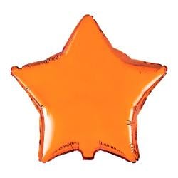 18 In. Orange Star Mylar Balloon