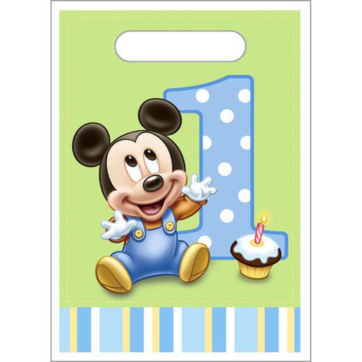 Main image of Mickey's 1st Birthday Favor Bags (8)