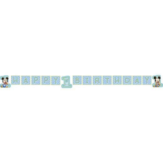 Alternate image of Mickey's 1st Birthday Banner