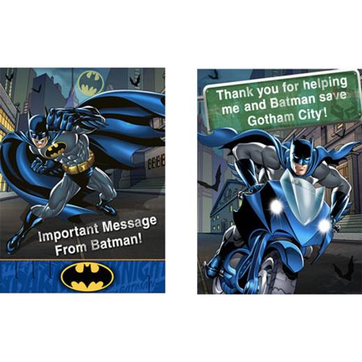 Main image of Batman Heroes and Villains Invitation/thank You Cards (8)