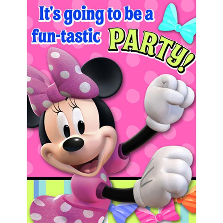 Minnie Mouse Bows Party Invitations (8)