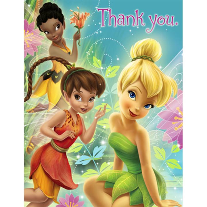 Disney Tinker Bell & Fairies Thank You Notes (8)