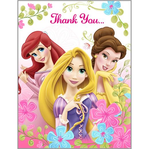 Alternate image of Disney Fanciful Princess Thank You Notes (8)