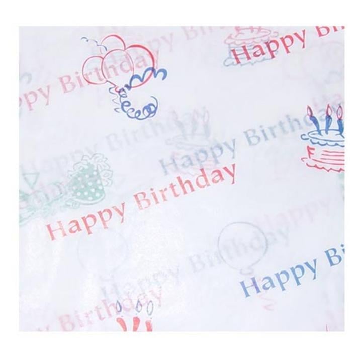 HAPPY BIRTHDAY BALLOON PARTY TISSUE PAPER GIFT WRAPPING SHEETS 35cmx45cm 