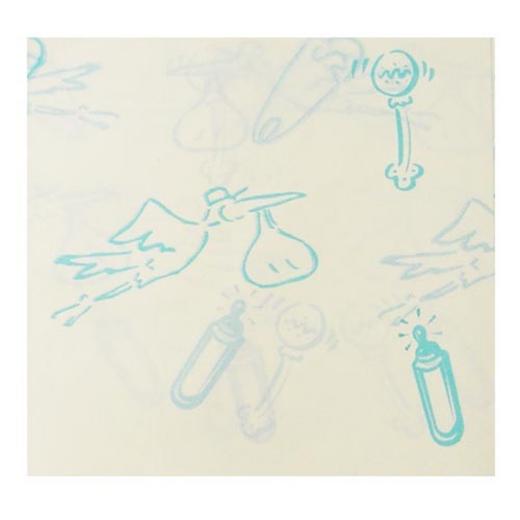 Alternate image of Blue Baby Characters tissue paper (4)