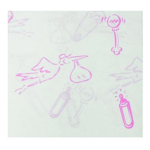 Main image of Pink Baby Characters tissue paper (4)