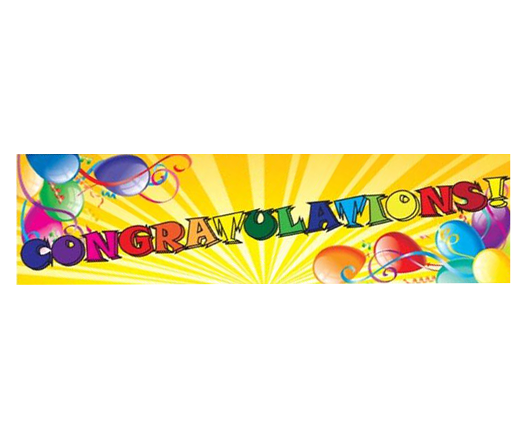 12 Ft. "Congratulations" Foil Banner