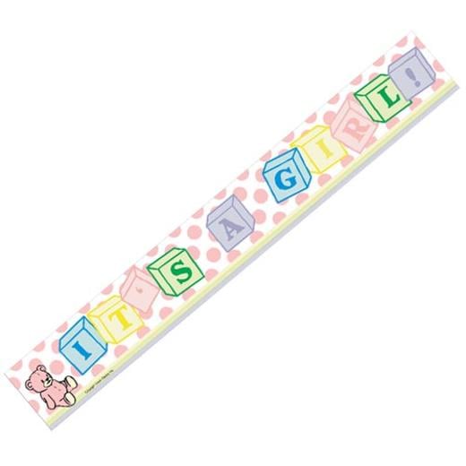 Main image of 12 Ft. "It's A Girl" Foil Banner