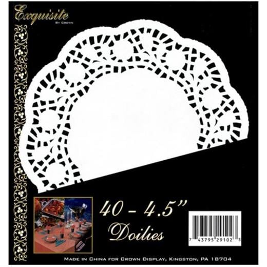 Main image of 4.5 In. Round White Paper Doilies - 40 Ct.