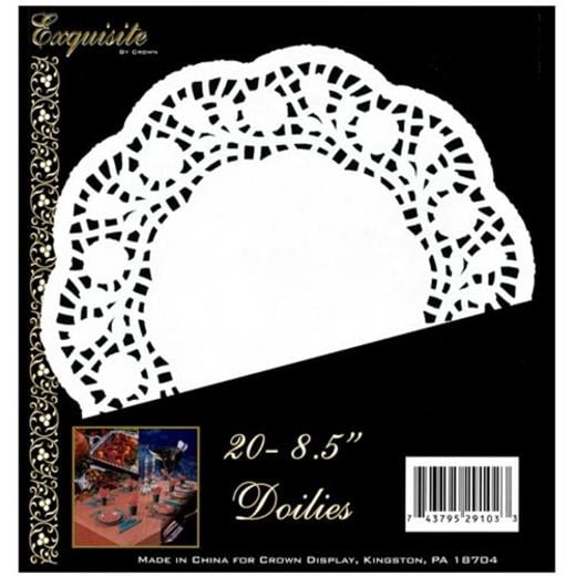 Main image of 8.5 In. Round White Paper Doilies - 20 Ct.