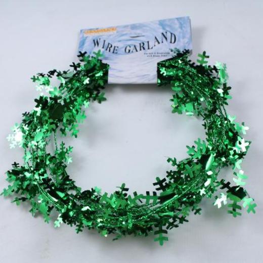 Main image of Green Snowflake Wire Garland
