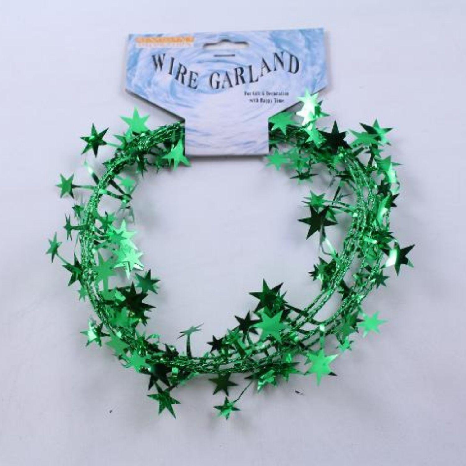 Green Star Wire Garland